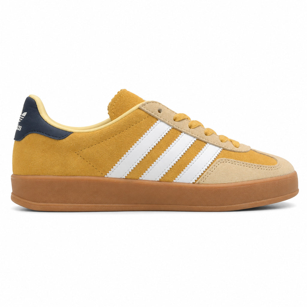 Adidas Gazelle Bold amarillo blanco azul marino lateral derecha