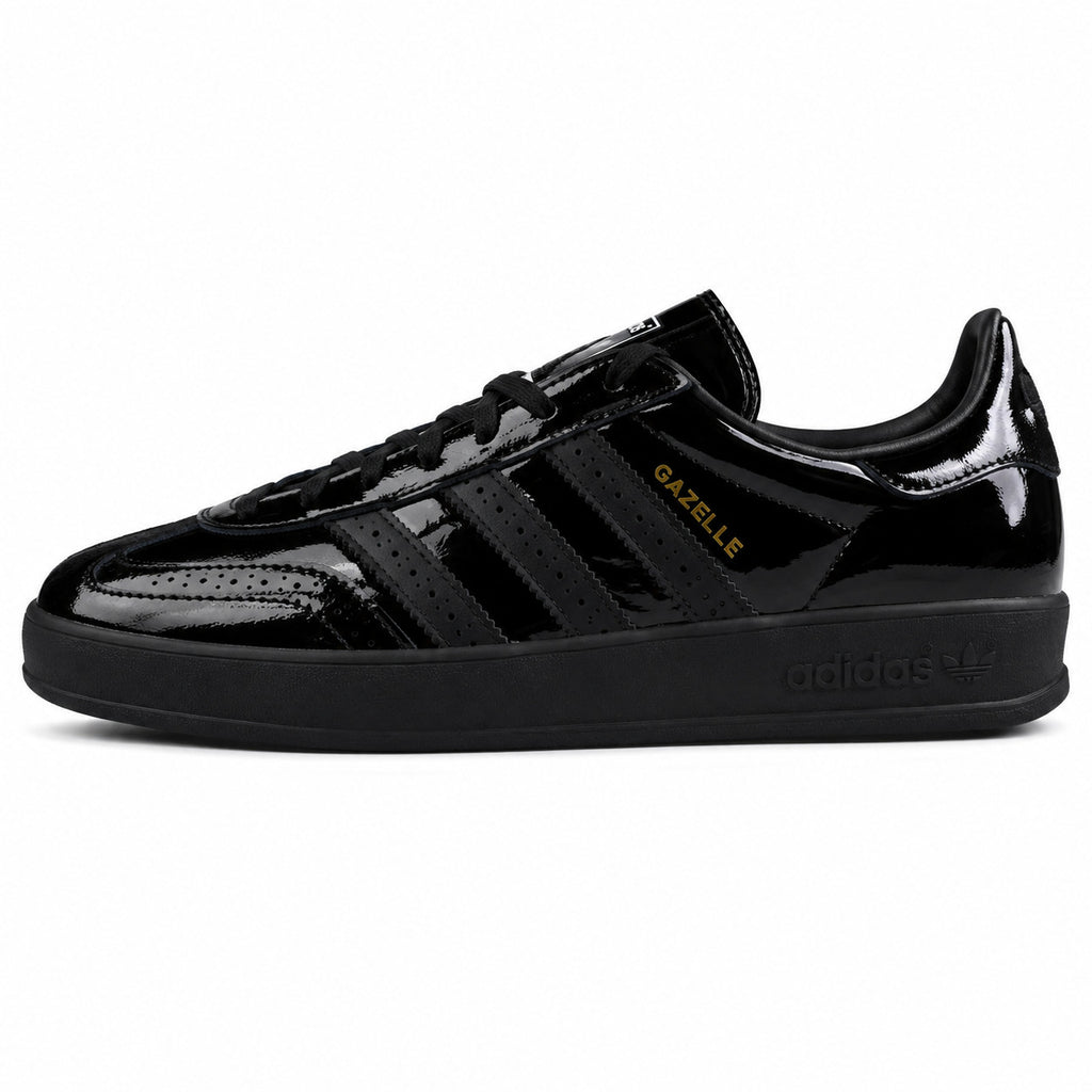 Adidas Gazelle Bold charol negro suela negra lateral izquierda