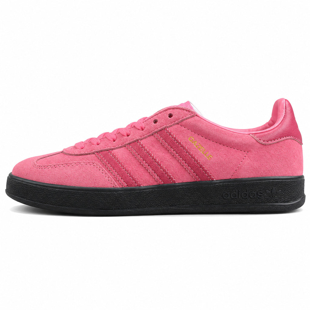Adidas Gazelle Indoor rosa negro lateral izquierda suela negra