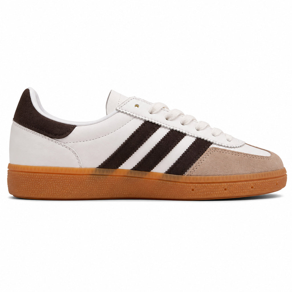 Adidas Handball Spezial crema marrón oscuro ante lateral derecho suela goma
