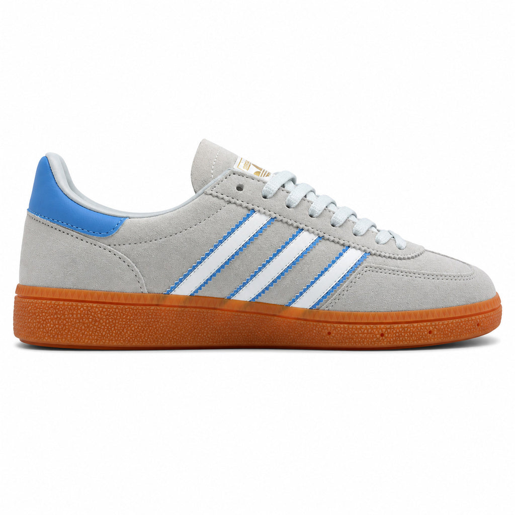 Adidas Handball Spezial ante gris claro azul cielo lateral derecho suela naranja