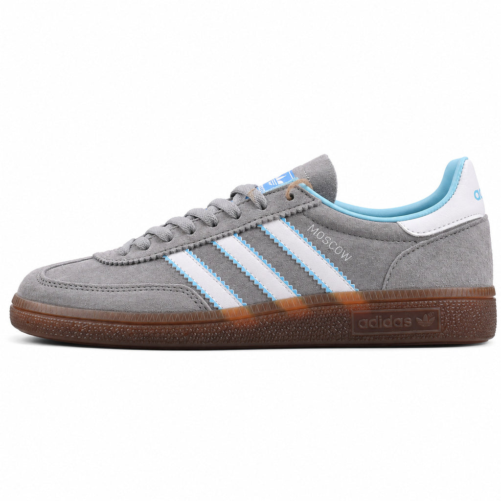 Adidas Handball Spezial Moscow gris blanco azul cielo lateral izquierdo suela goma