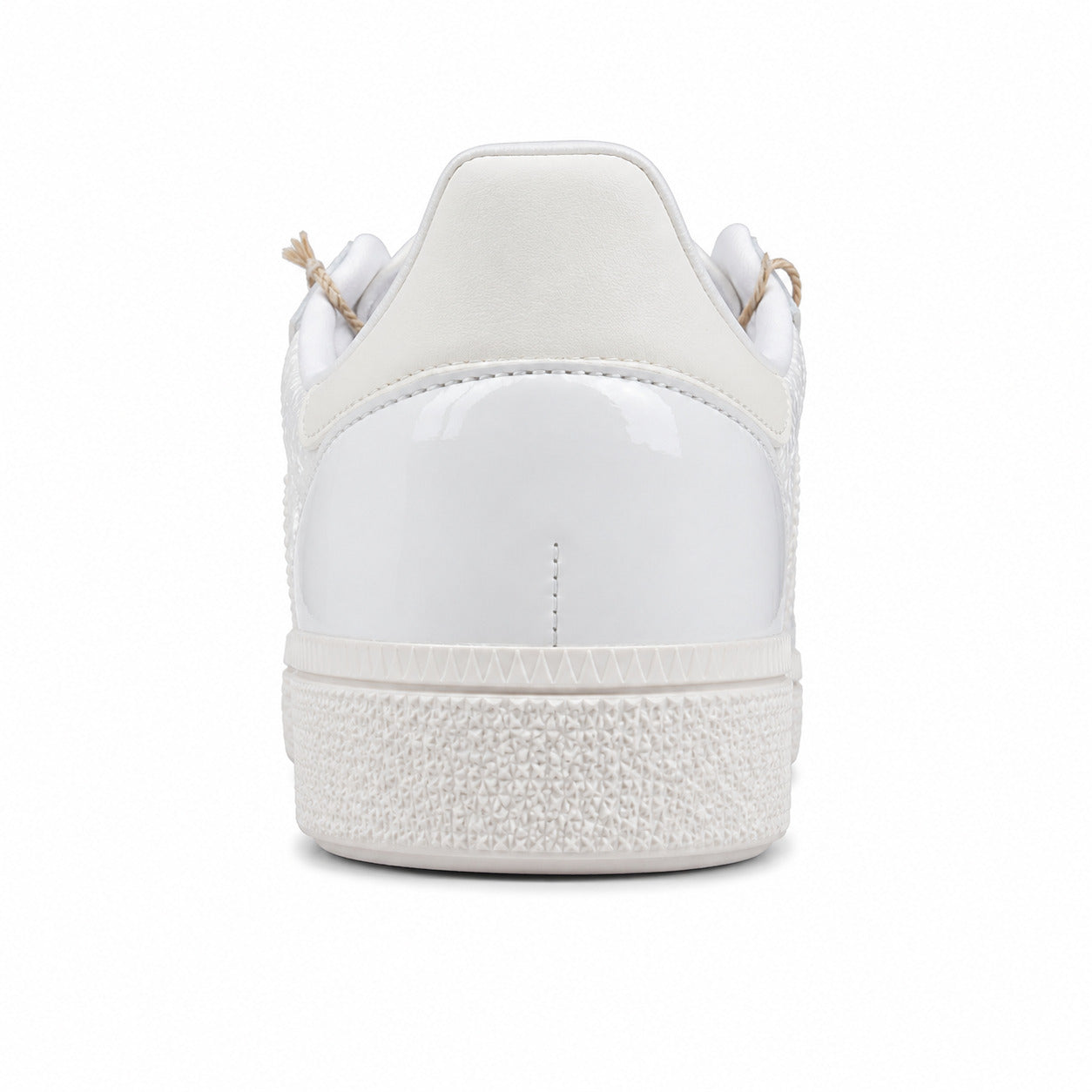 Adidas Handball Spezial plateado crema detalle talón suela blanca