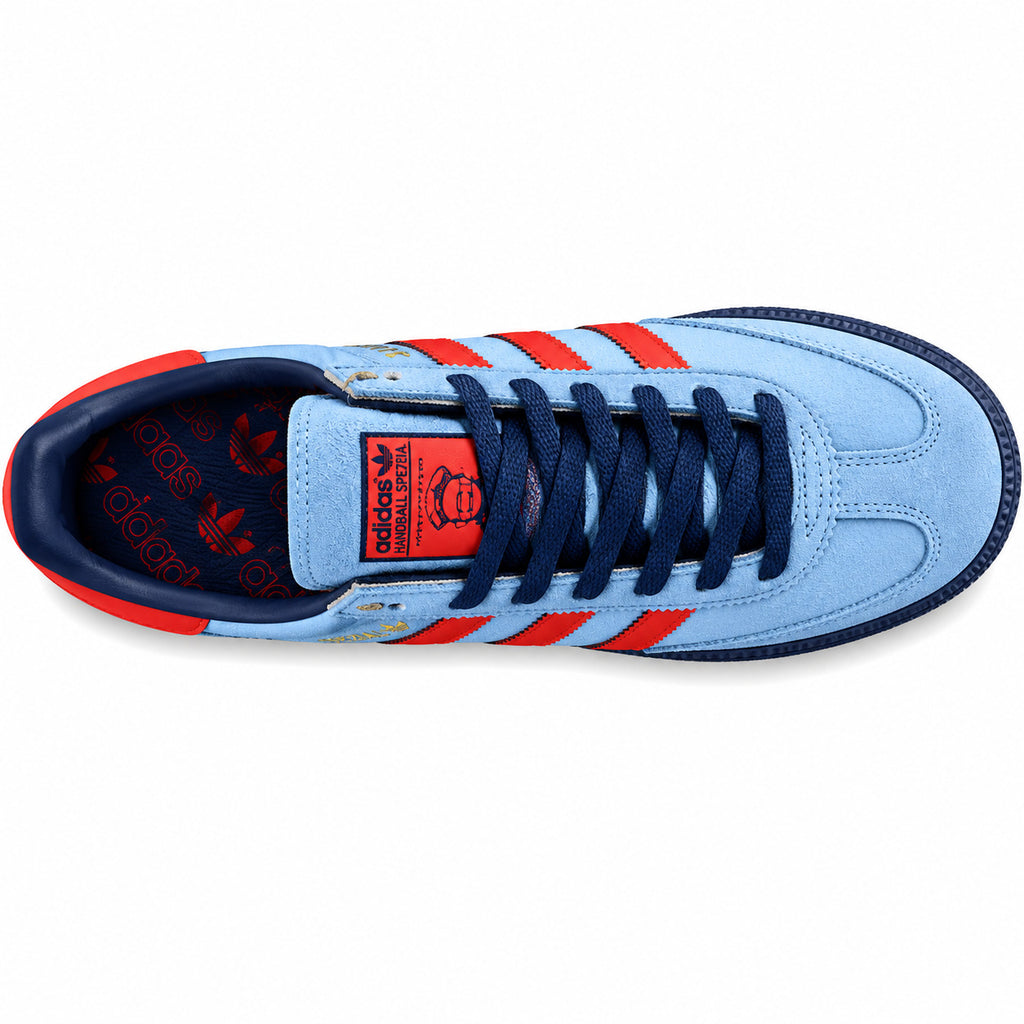 Adidas Handball Spezial x CP Company azul rojo marino vista superior plantilla