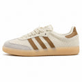 Adidas Samba OG crema camel tejido suela goma lateral izquierdo