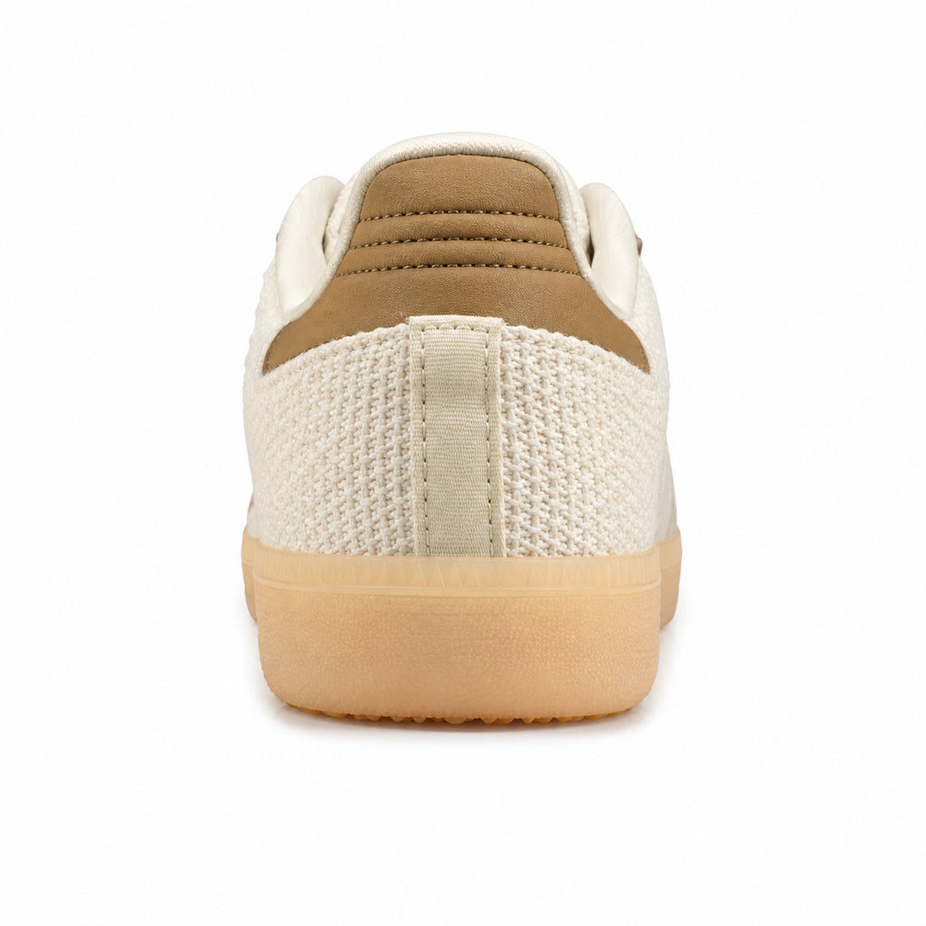 Adidas Samba OG crema camel tejido detalle talón suela goma