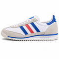 Adidas SL 72 blanco ante gris bandas tricolor azul rojo suela crema perfil izquierdo