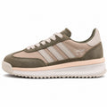 Adidas SL 72 RTN verde oliva beige bandas gris hielo mediasuela boost crema perfil izquierdo