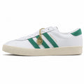 Adidas Taekwondo x Sporty Rich blanco verde ante colgante raqueta suela crema perfil izquierdo