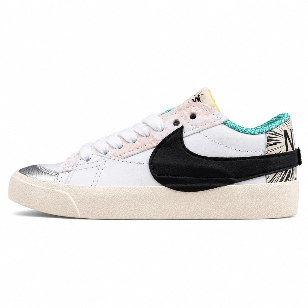 Nike Blazer Low 77 blanco multicolor lateral izquierda