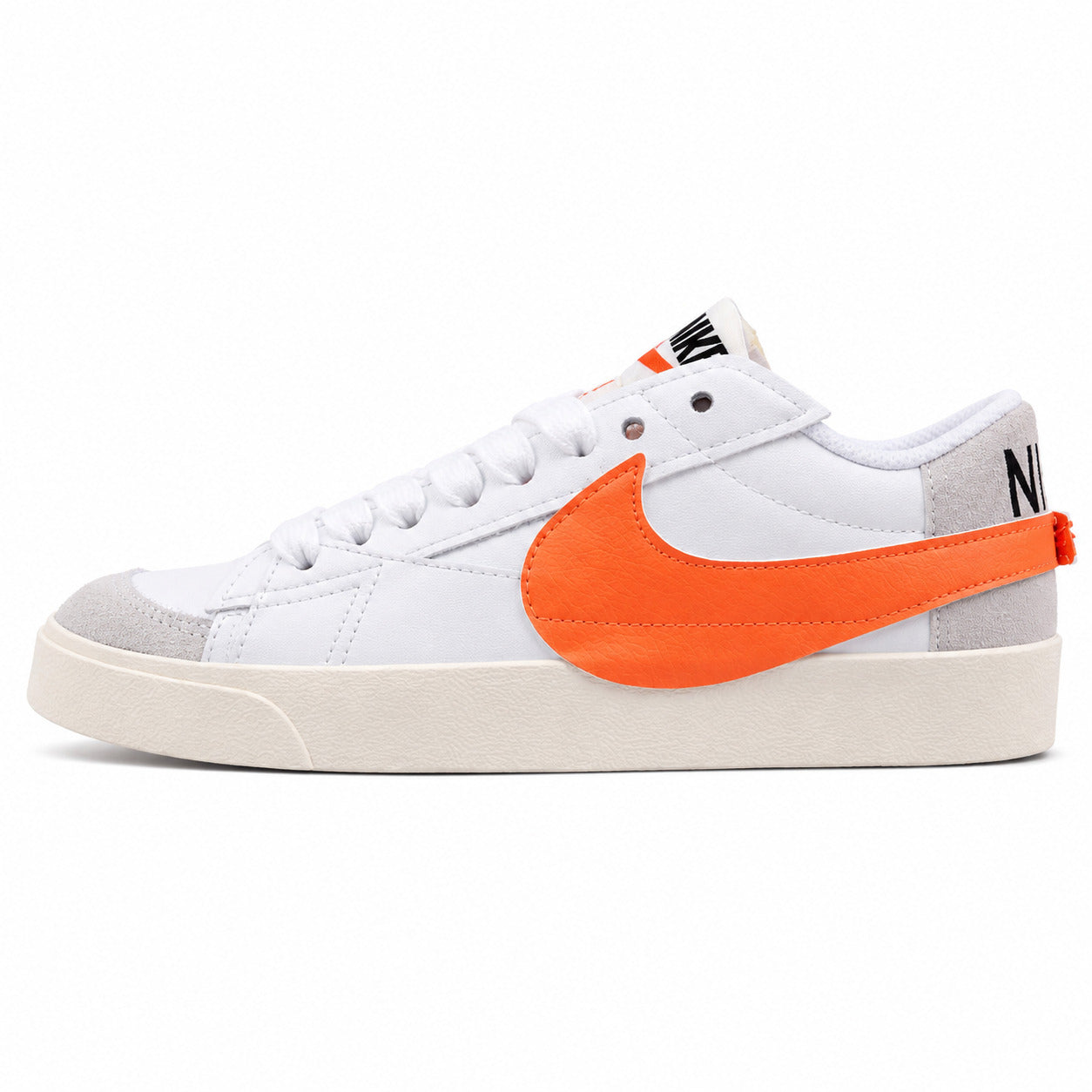 Nike Blazer Low 77 blanco naranja lateral izquierda
