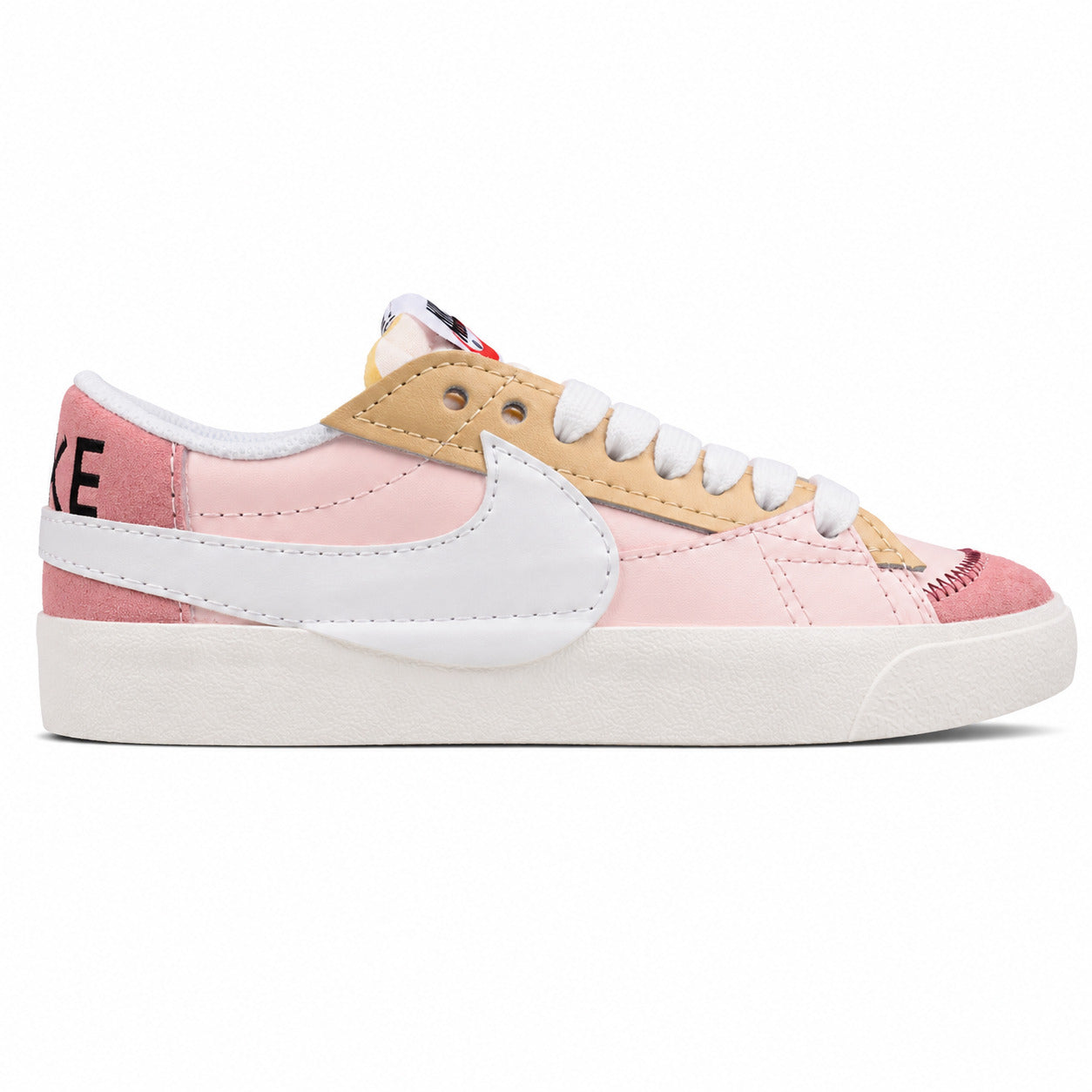 Nike Blazer Low 77 rosa beige blanco lateral derecha
