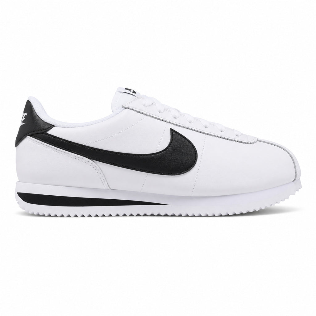 Nike Cortez blanco negro lateral derecha