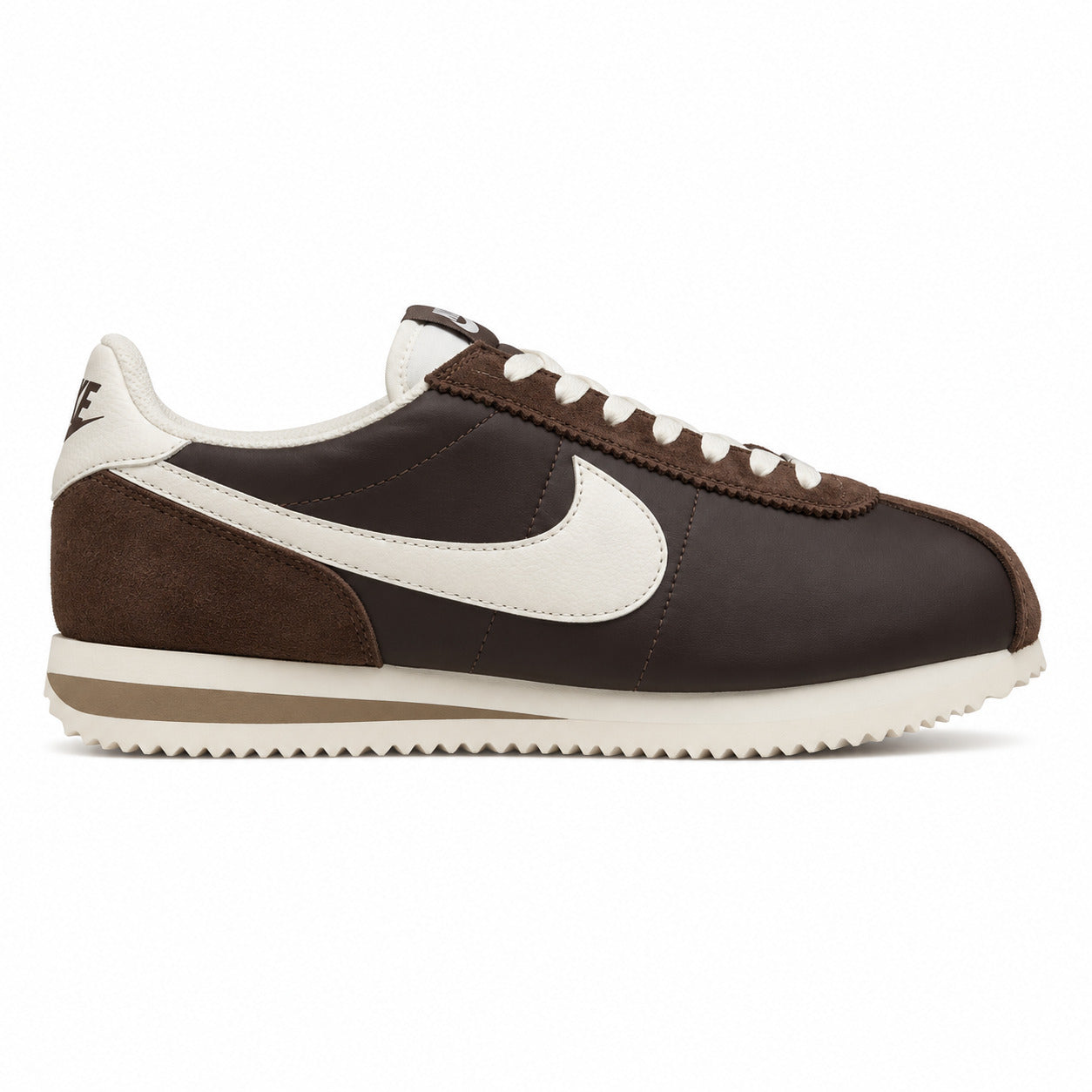 Nike Cortez marrón ante blanco lateral derecha
