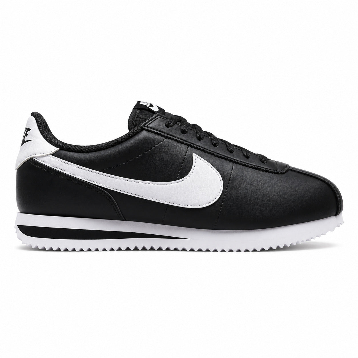 Nike Cortez negro blanco lateral derecha