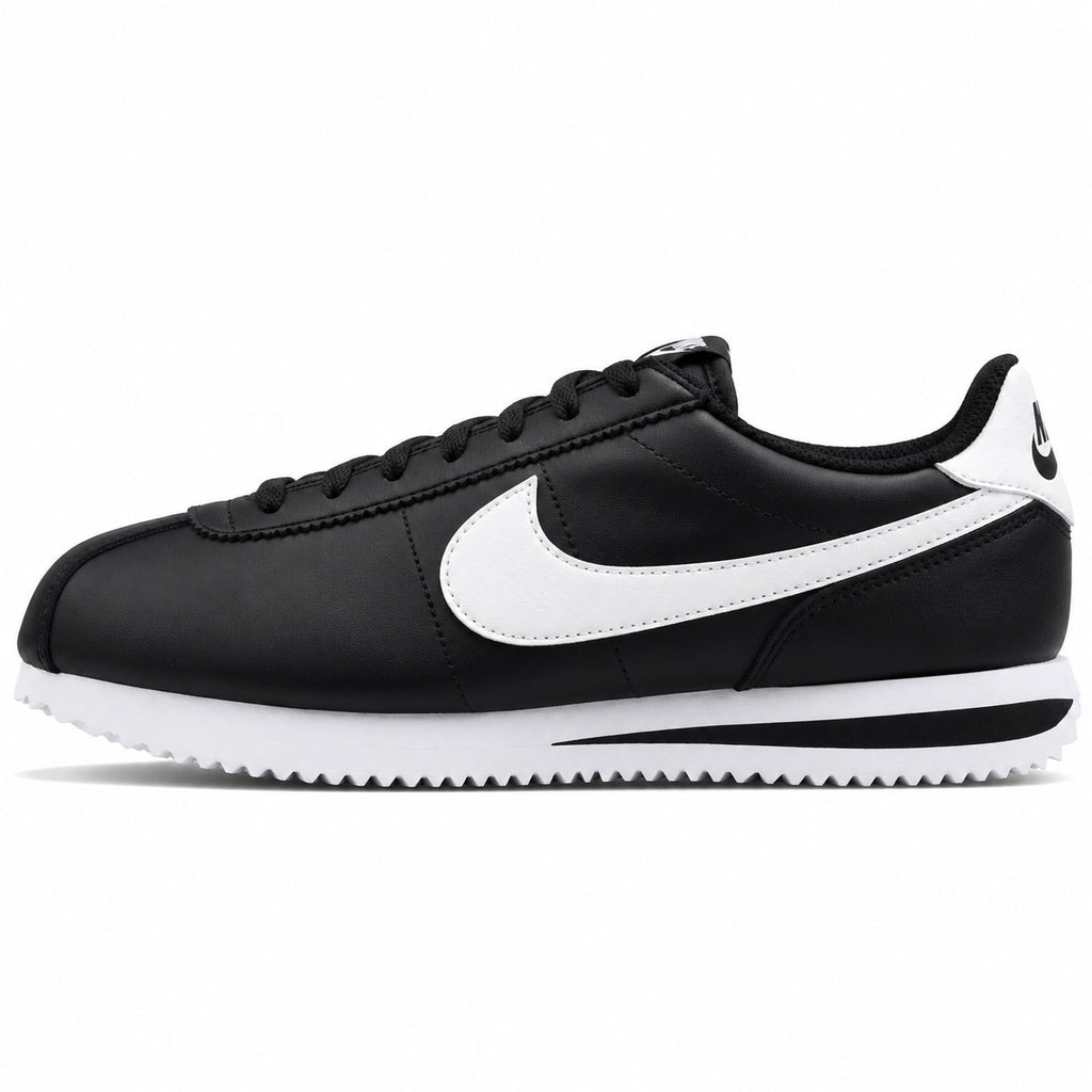 Nike Cortez negro blanco lateral izquierda