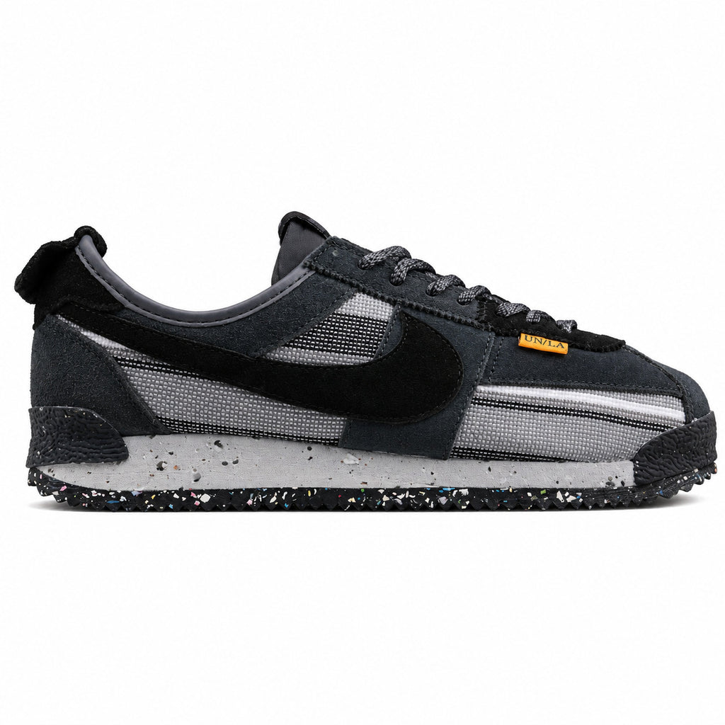 Nike Cortez SP x Union LA negro gris lateral derecha
