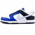 Nike Dunk Low blanco azul marino royal lateral izquierda