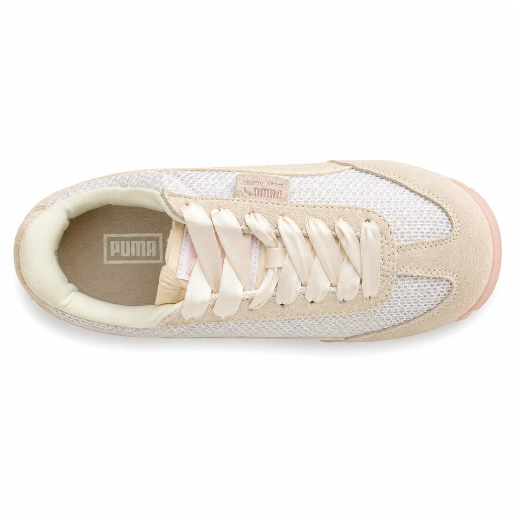 Puma Easy Rider Vintage blanco crema malla cordones satén superior
