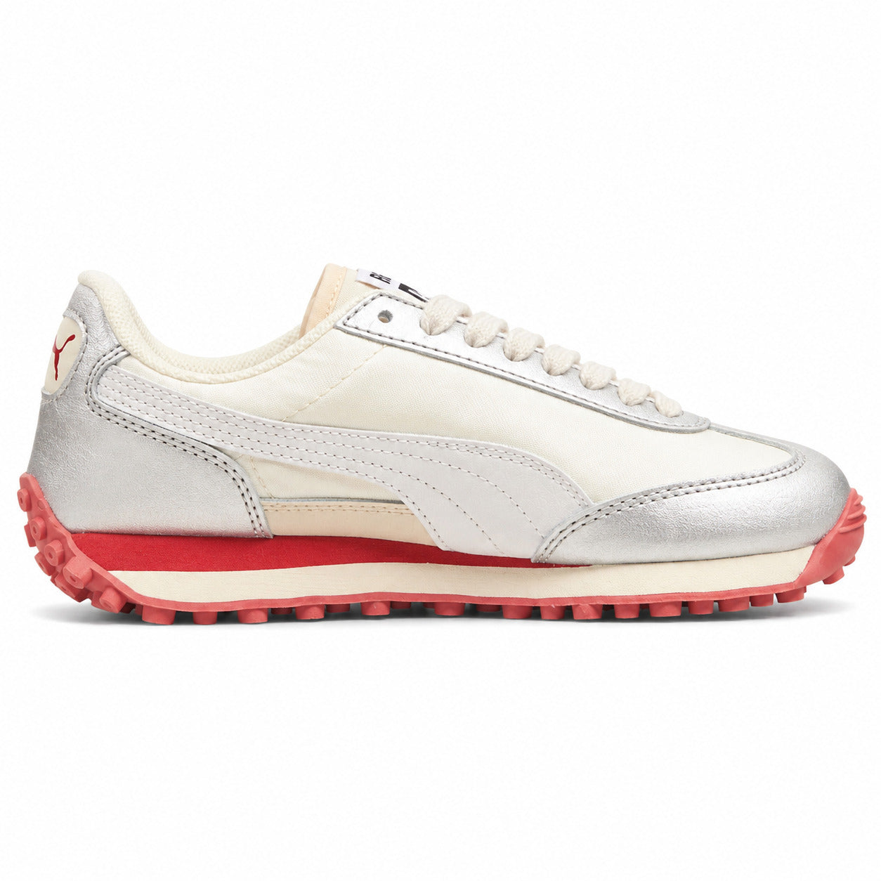Puma Easy Rider Vintage crema rojo plateado lateral derecha