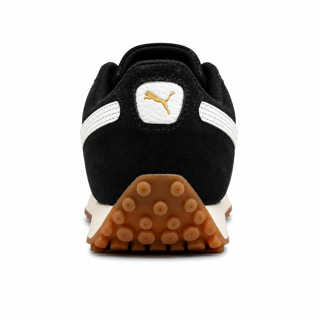 Puma Easy Rider Vintage negro blanco detalle talón
