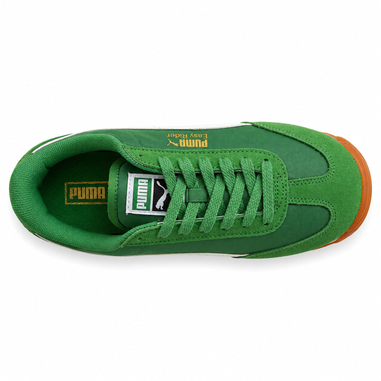 Puma Easy Rider Vintage verde blanco vista superior
